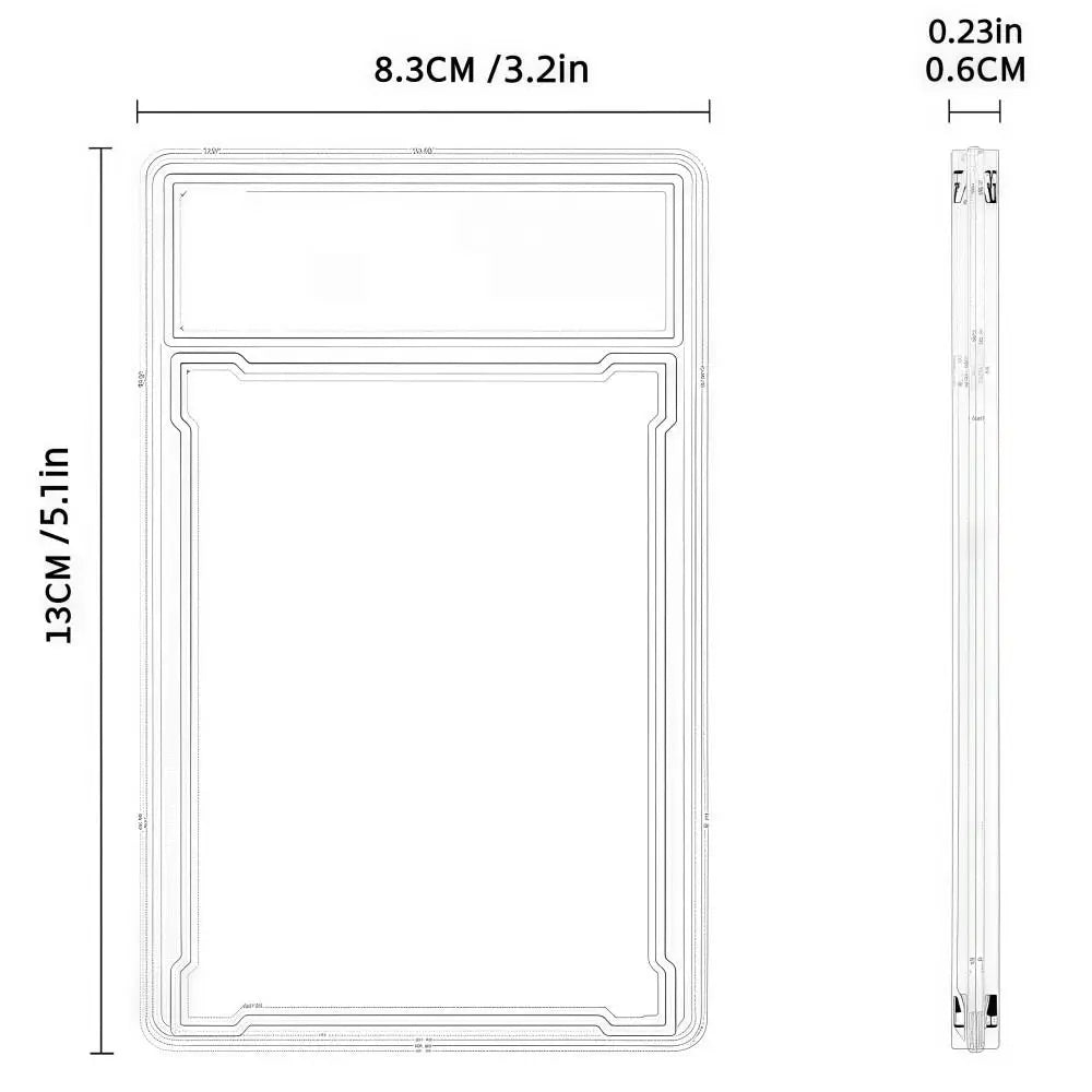 Trading Card Protector with Snap Closure, Removable Graded Card Holder, Durable Plastic Case, Rating Card Slab