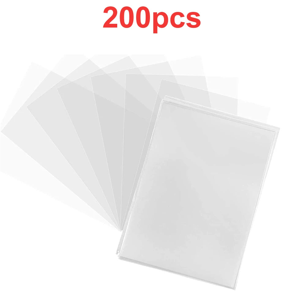 100-1000Pcs Card Sleeves Transparent Cover Clear Protector Cards Holder For Board Playing Game ID Trading Folder Photo Pouch