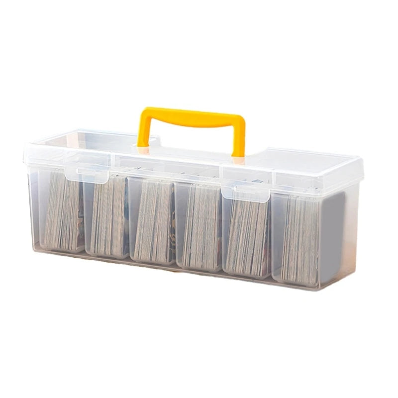Trading Card Storage Box with Separate Box Large Capacity Game Card Organizers
