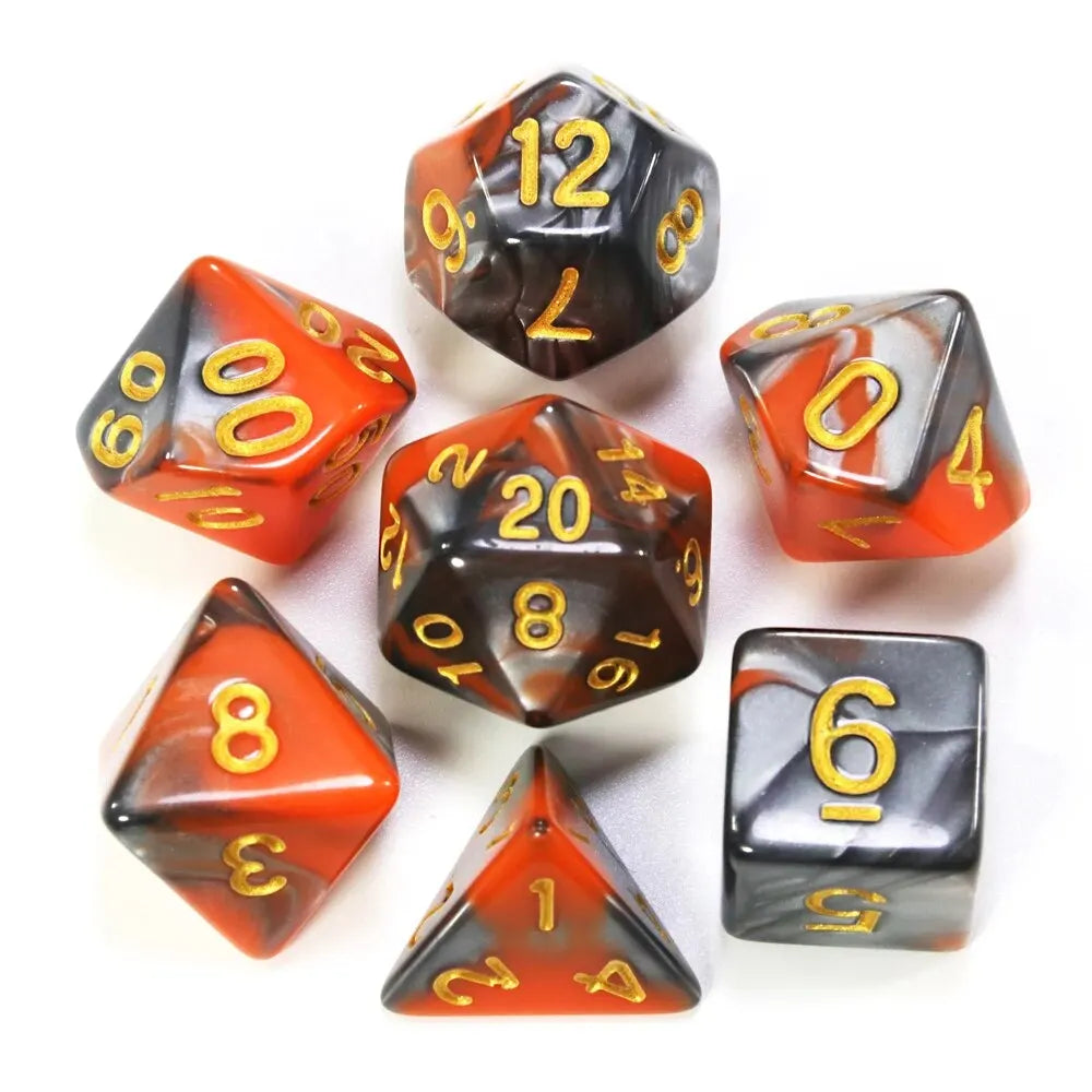 Mystic Nebula Polyhedral Dice Set (7-Piece) - Choose Your Color!