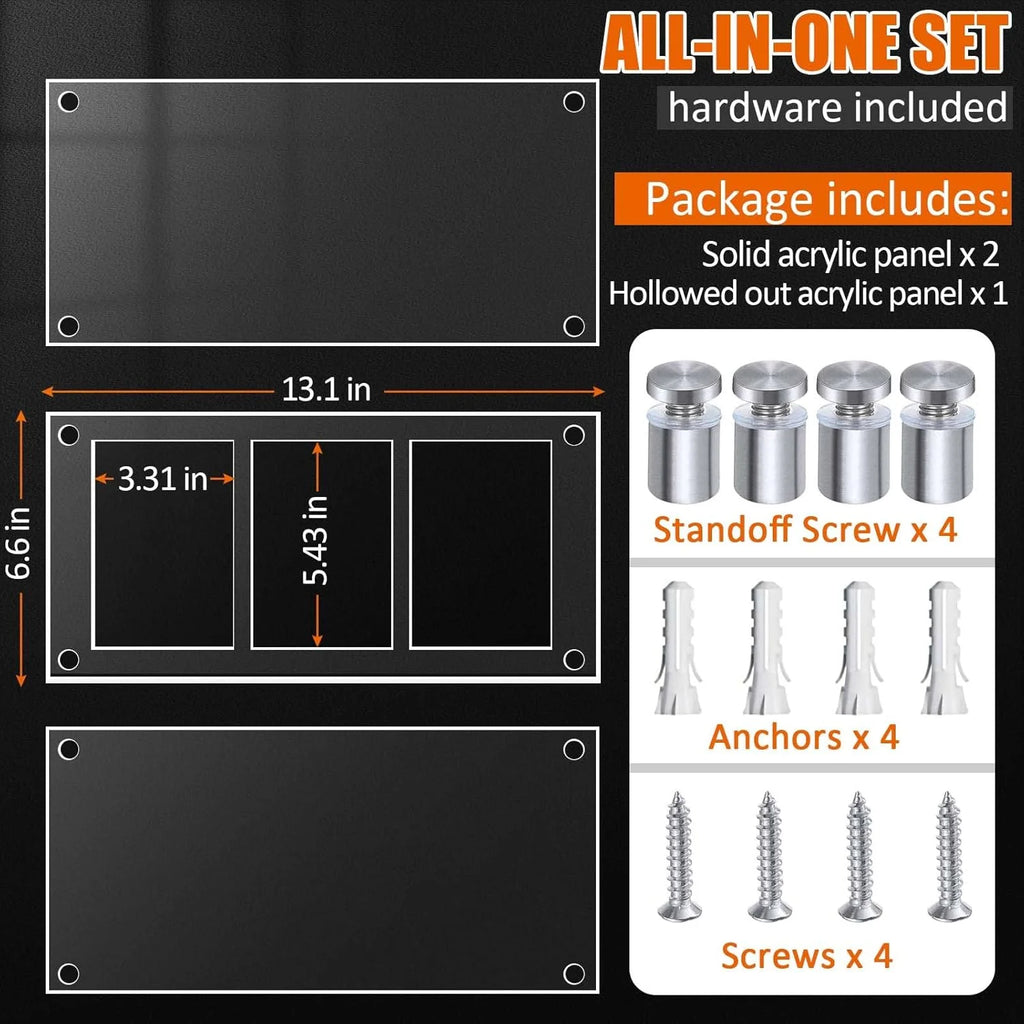 Graded Card Display Acrylic Frame for Wall- PSA, BCS, TAG, SGC, CGC, etc.  Holder