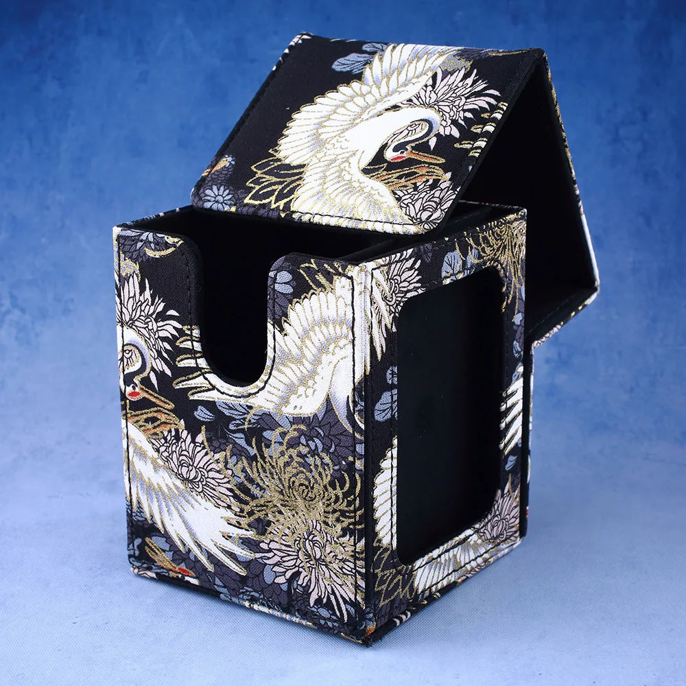 Gacha Trading 100+ Trading Card Deck Box With Display Window PU Leather Storage Box