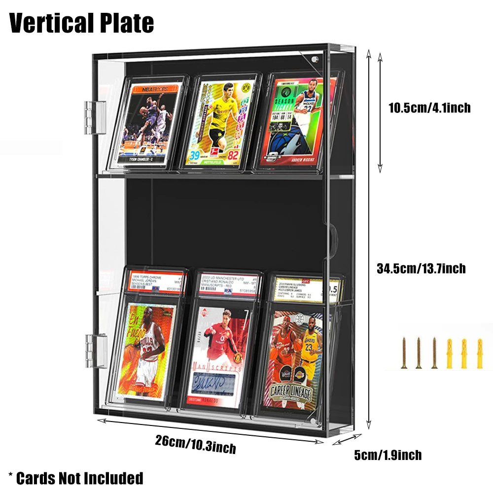 Premium Graded Sports Card Display Case - UV Protection Magnetic Closure