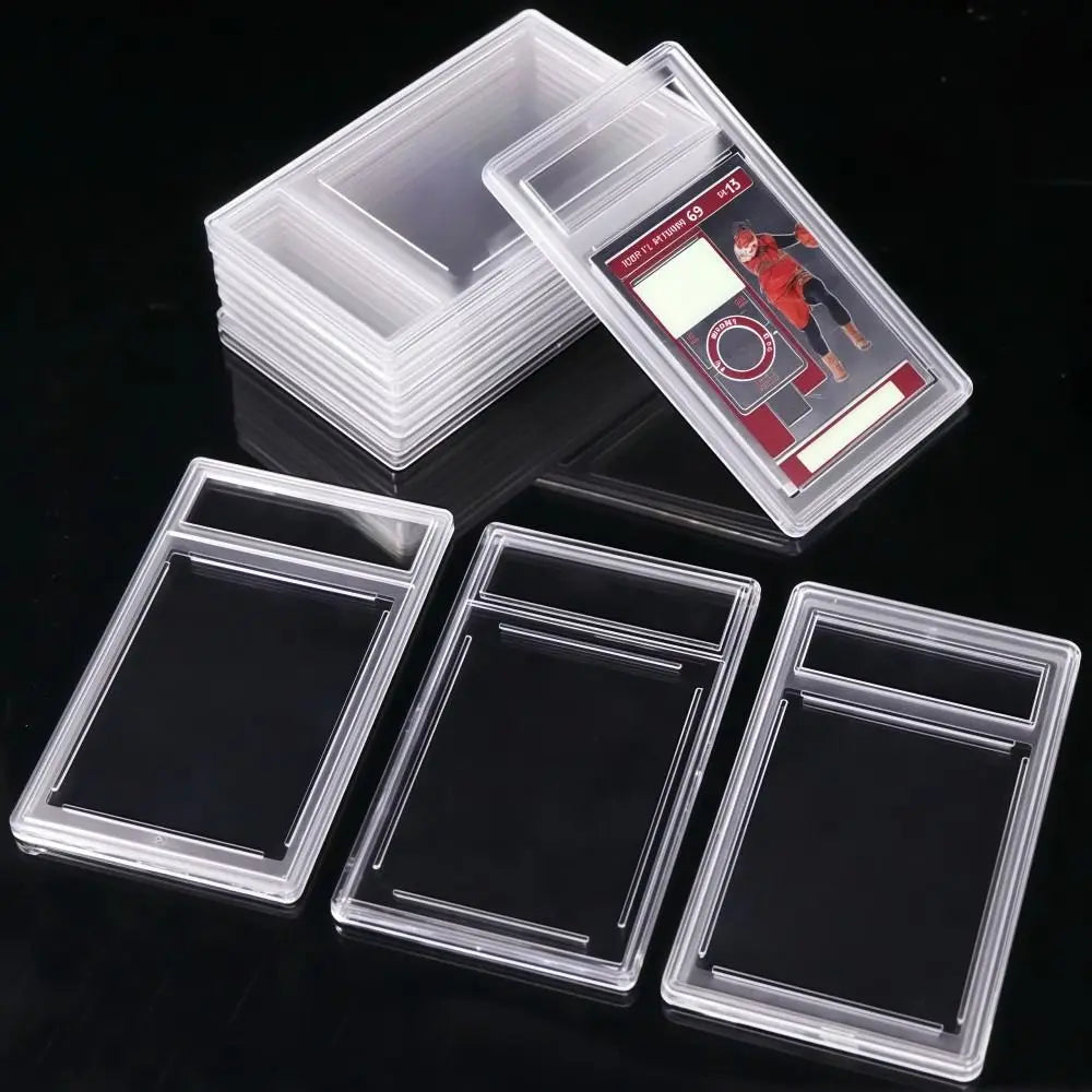 Trading Card Protector with Snap Closure, Removable Graded Card Holder, Durable Plastic Case, Rating Card Slab