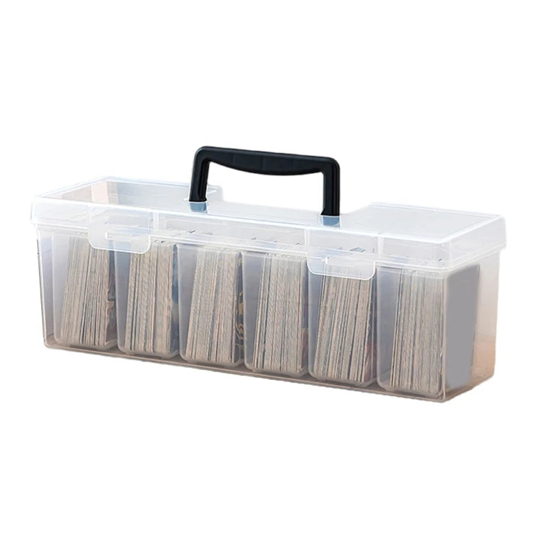 Trading Card Storage Box with Separate Box Large Capacity Game Card Organizers