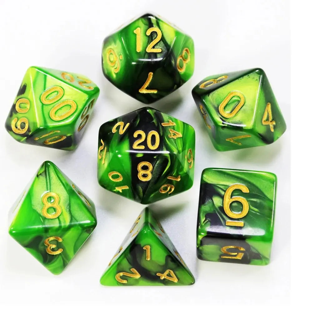 Mystic Nebula Polyhedral Dice Set (7-Piece) - Choose Your Color!