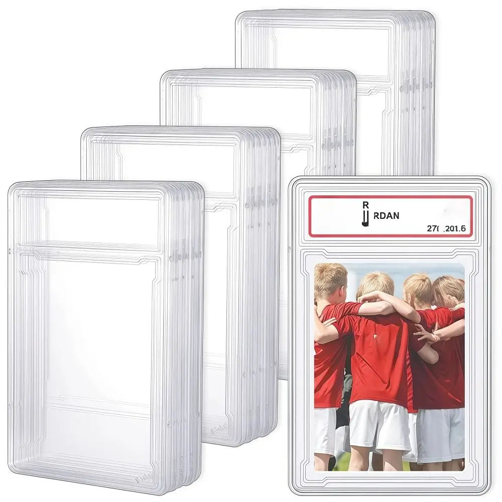 Trading Card Protector with Snap Closure, Removable Graded Card Holder, Durable Plastic Case, Rating Card Slab