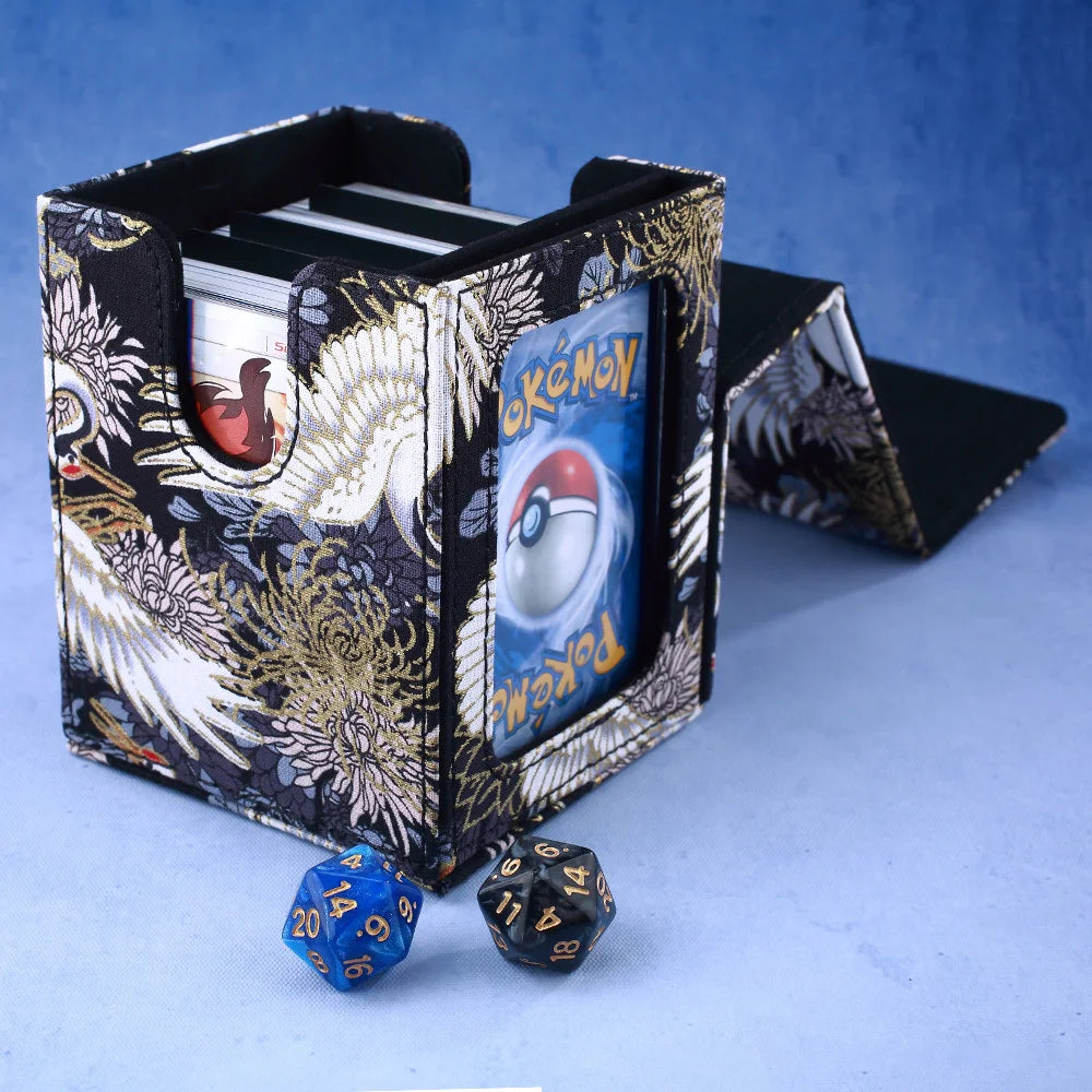 Gacha Trading 100+ Trading Card Deck Box With Display Window PU Leather Storage Box