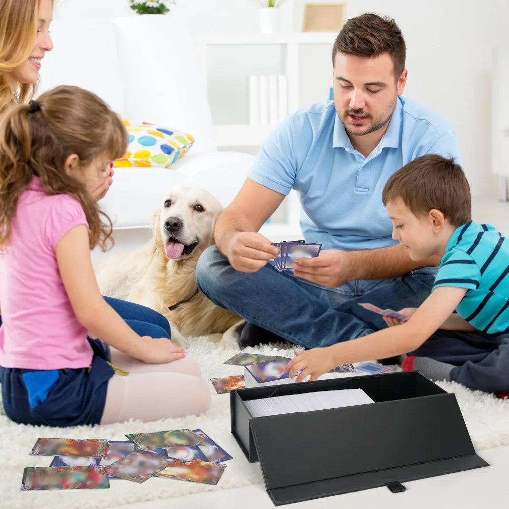 Durable Large Capacity Waterproof Trading Card Storage Box compatible with Top Loader