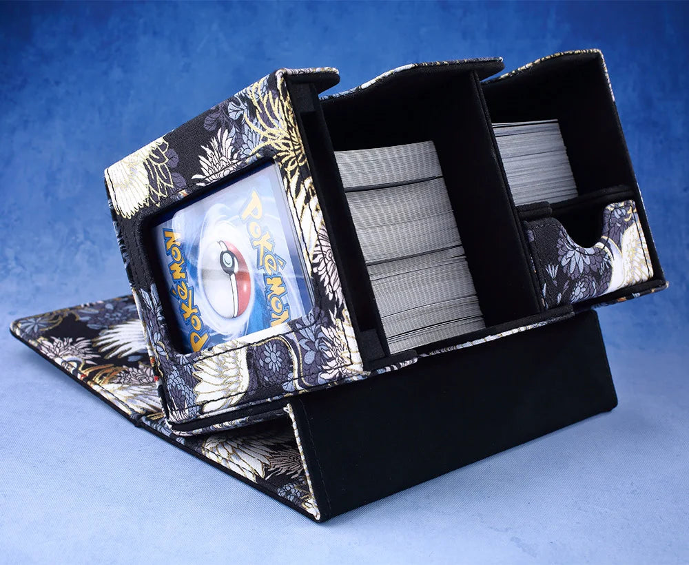 Gacha Trading 160+ Trading Card Deck Box With Display Window PU Leather Storage Box