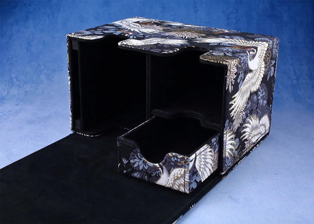 Gacha Trading 160+ Trading Card Deck Box With Display Window PU Leather Storage Box