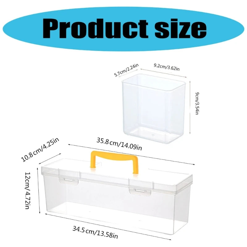 Trading Card Storage Box with Separate Box Large Capacity Game Card Organizers