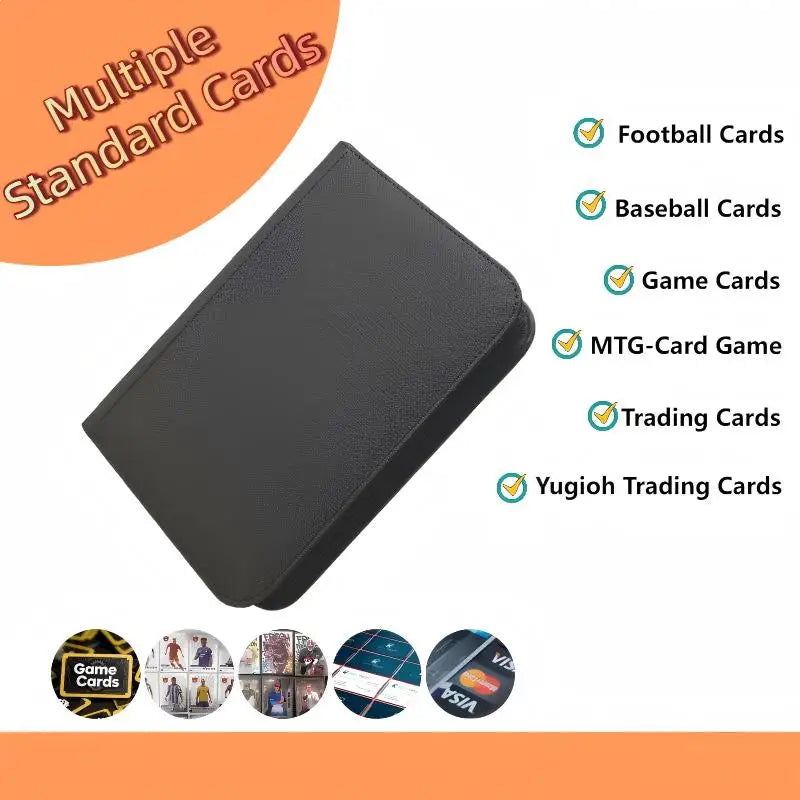 The Ultimate 4-Pocket Zippered Card Binder - 160 Side-Loading Pockets for TCG, Sports &amp; Collectible Cards!