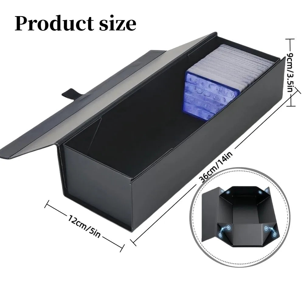Durable Large Capacity Waterproof Trading Card Storage Box compatible with Top Loader