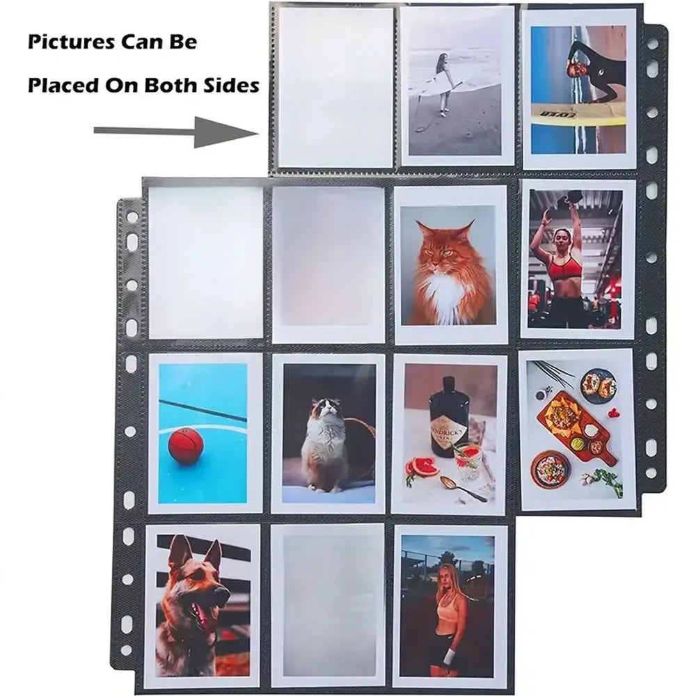 10Pack  Premium 9-Pocket Side-Loading Card Binder Pages (Black Backing) for 180 Game Cards