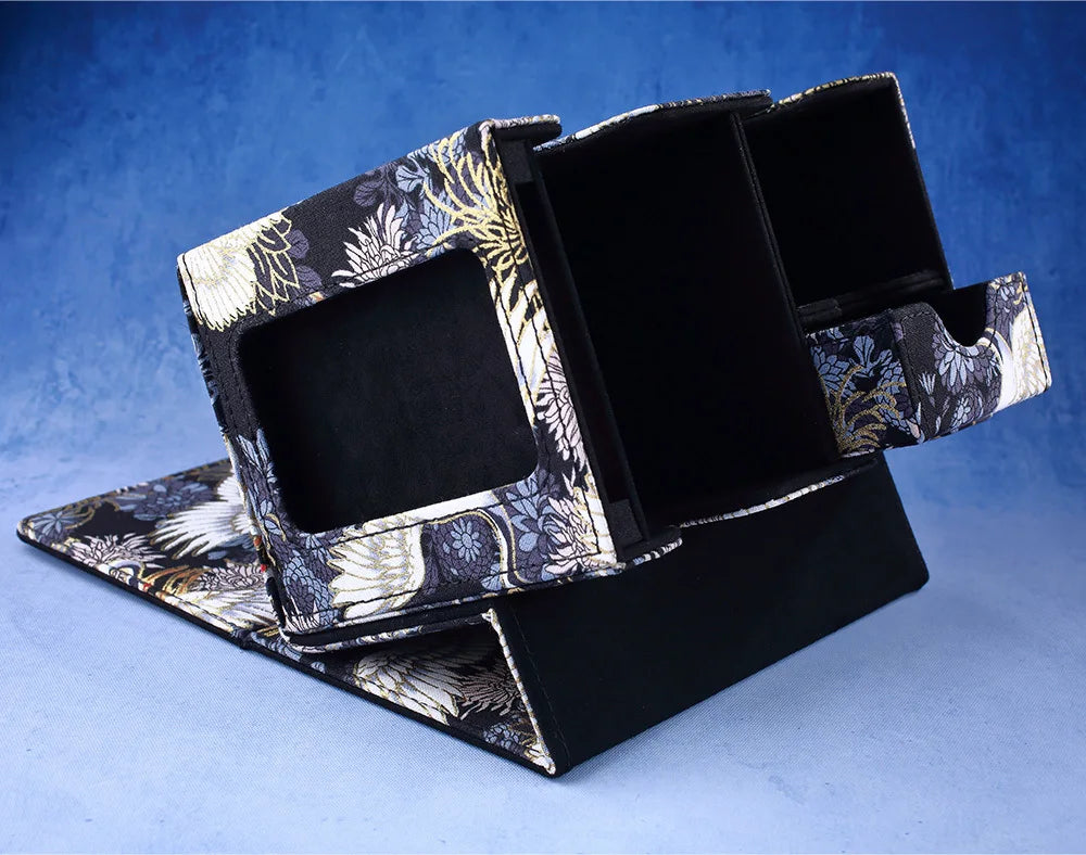 Gacha Trading 160+ Trading Card Deck Box With Display Window PU Leather Storage Box